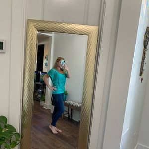 Bright turquoise BoHo top, very fun! It seems more like a medium